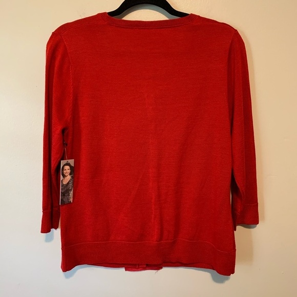 Women’s new Kristen Davis red Christmas sweater - Picture 5 of 6